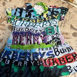 Burberry Vibrant Green and Black dress